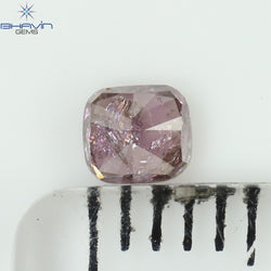 0.21 CT Cushion Shape Natural Diamond Pink Color I2 Clarity (3.47 MM)