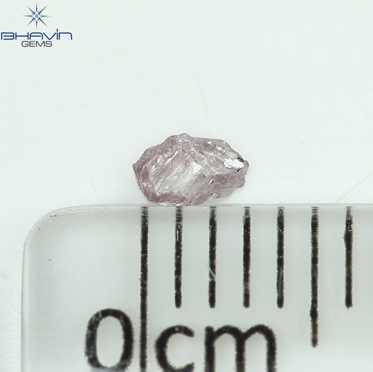 0.08 CT Natural Rough Diamond Pink Color Clarity VS (3.38 MM)