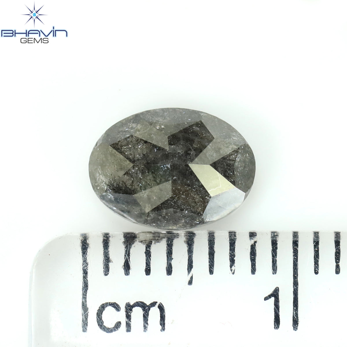 1.53 CT Oval Shape Natural Diamond Salt And Papper Color I3 Clarity (7.91 MM)