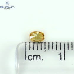 0.17 CT Oval Shape Natural Diamond Orange Color VS1 Clarity (4.05 MM)