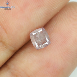 0.51  CT Cushion Shape Natural Diamond Pink Color I2 Clarity (4.58 MM)