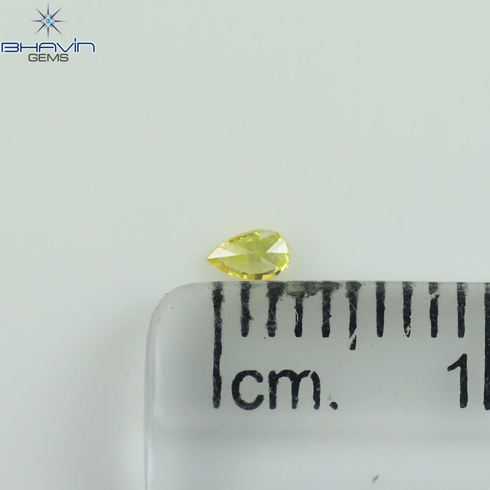 0.05 CT Pear Shape Natural Diamond Yellow Color SI2 Clarity (2.17 MM)