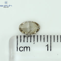 0.55 CT Oval Shape Natural Diamond Brown-Pink Color I2 Clarity (6.47 MM)