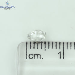 0.45 CT Rough Shape Natural Diamond White Color VS1 Clarity (5.20 MM)