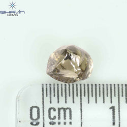 1.31 CT Rough Shape Natural Diamond Dark Brown Color VS2 Clarity (5.98 MM)