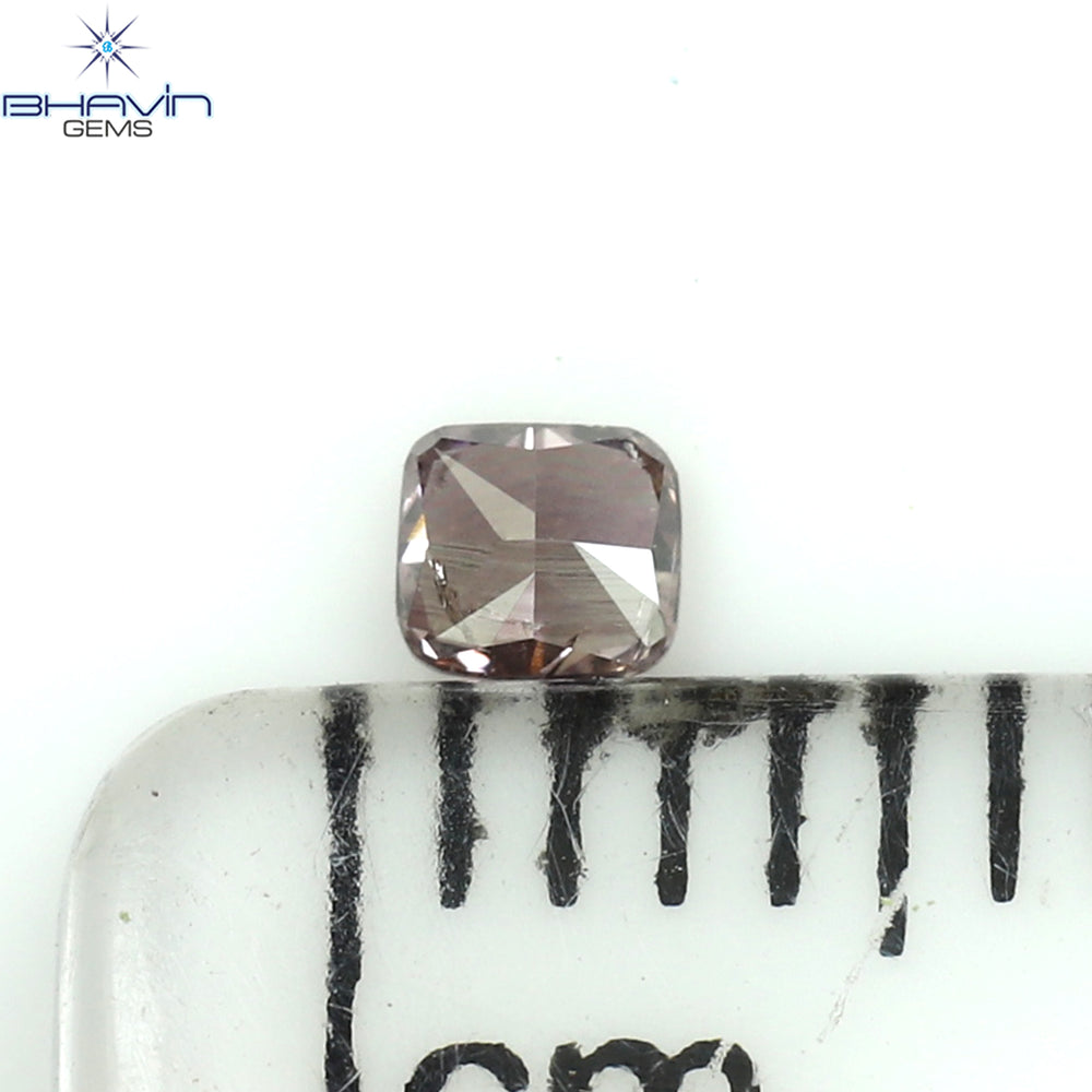 0.08 CT Cushion Shape Natural Diamond Pink Color SI2 Clarity (2.60 MM)