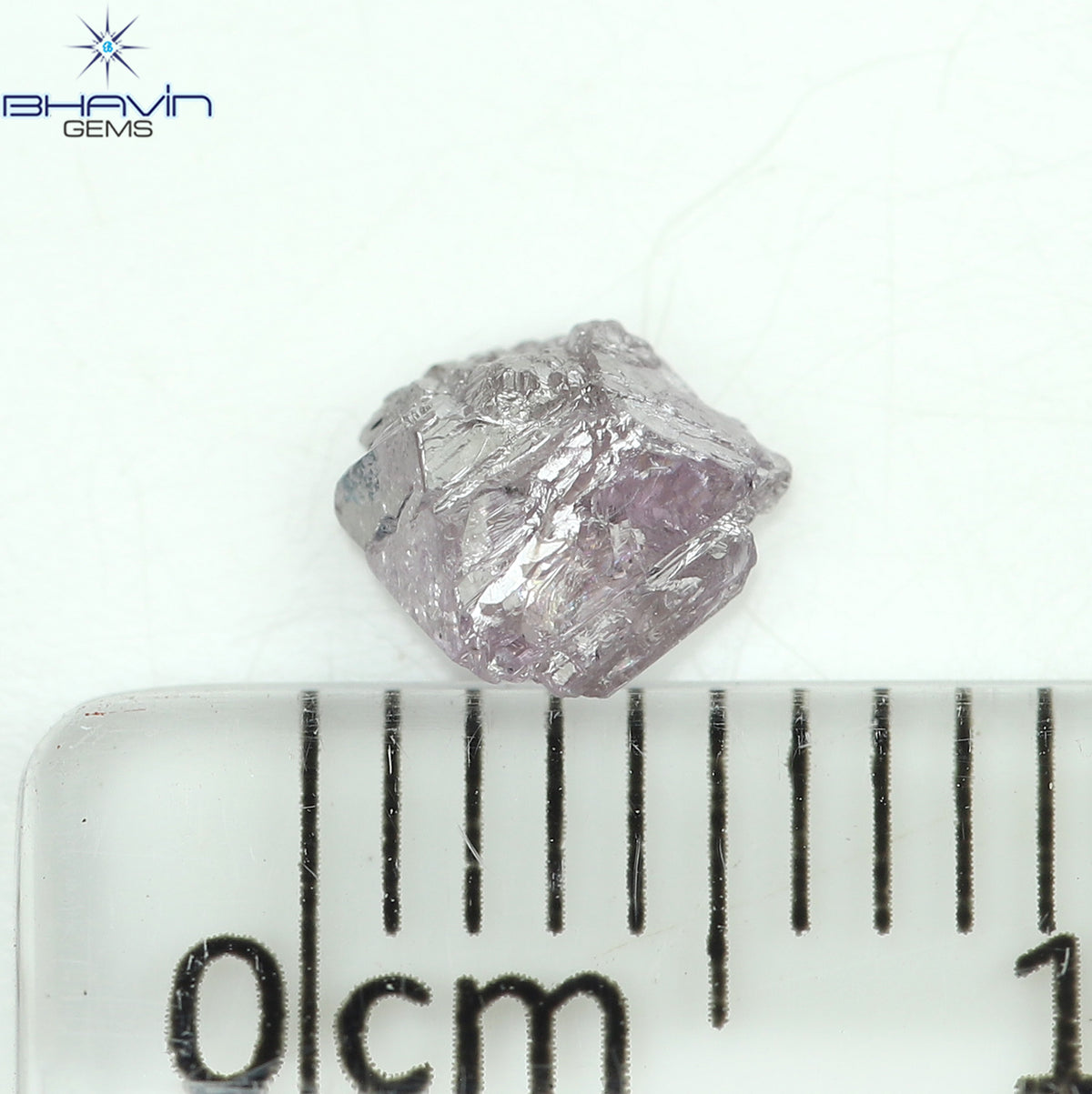 0.53 CT Natural Rough Diamond Pink Color Clarity I2 (5.51 MM)