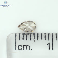 0.23 CT Pear Shape Natural Diamond Pink Color I2 Clarity (5.10 MM)