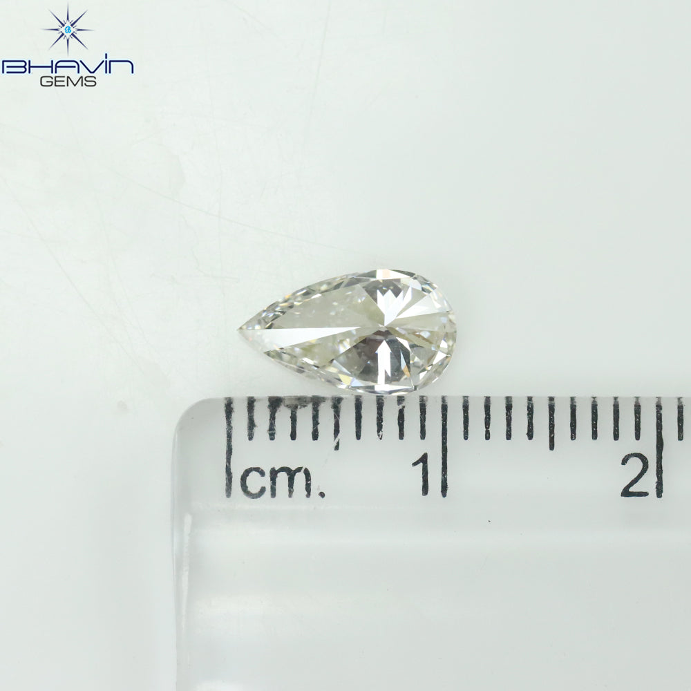 GIA Certified 1.30 CT Pear Diamond White (I) Color Natural Diamond (10.25 MM)