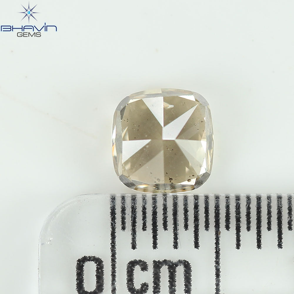 0.82 CT Cushion Diamond Natural Brown Color SI Clarity (5.03 MM)
