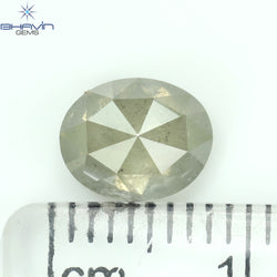 1.39 CT Oval Shape Natural Diamond Salt And Papper Color I3 Clarity (7.80 MM)