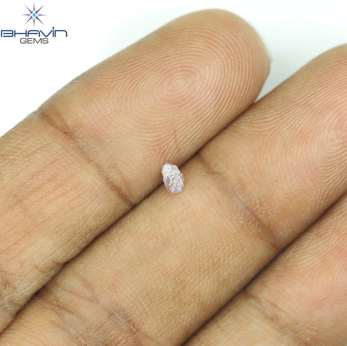 0.08 CT Natural Rough Diamond Pink Color Clarity VS (3.38 MM)