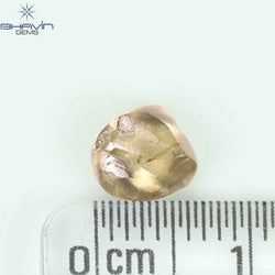 1.53 CT Rough Shape Natural Diamond Dark Brown Color SI2 Clarity (6.93 MM)