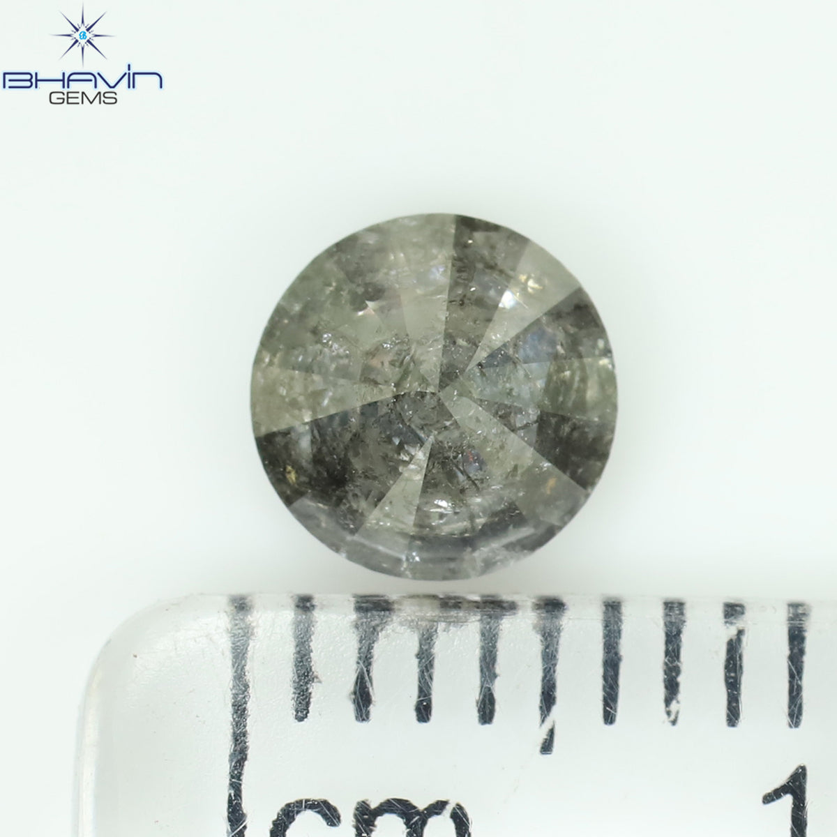 0.99 CT Natural Round Salt And Papper Diamond I3 Clarity (6.00 MM)