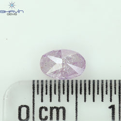 0.36 CT Oval Diamond Natural Pink Color I3 Clarity (5.33 MM)