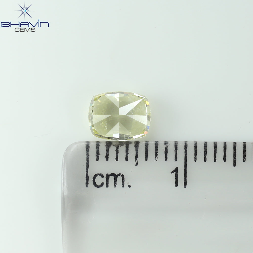 GIA Certified 1.01 CT Cushion Diamond Natural Brownish Yellow Color (6.35 MM)