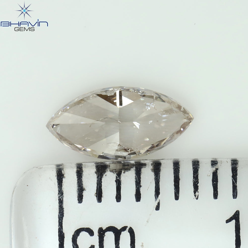 0.50 CT Marquise Shape Natural Loose Diamond Pink Color SI2 Clarity (7.68 MM)