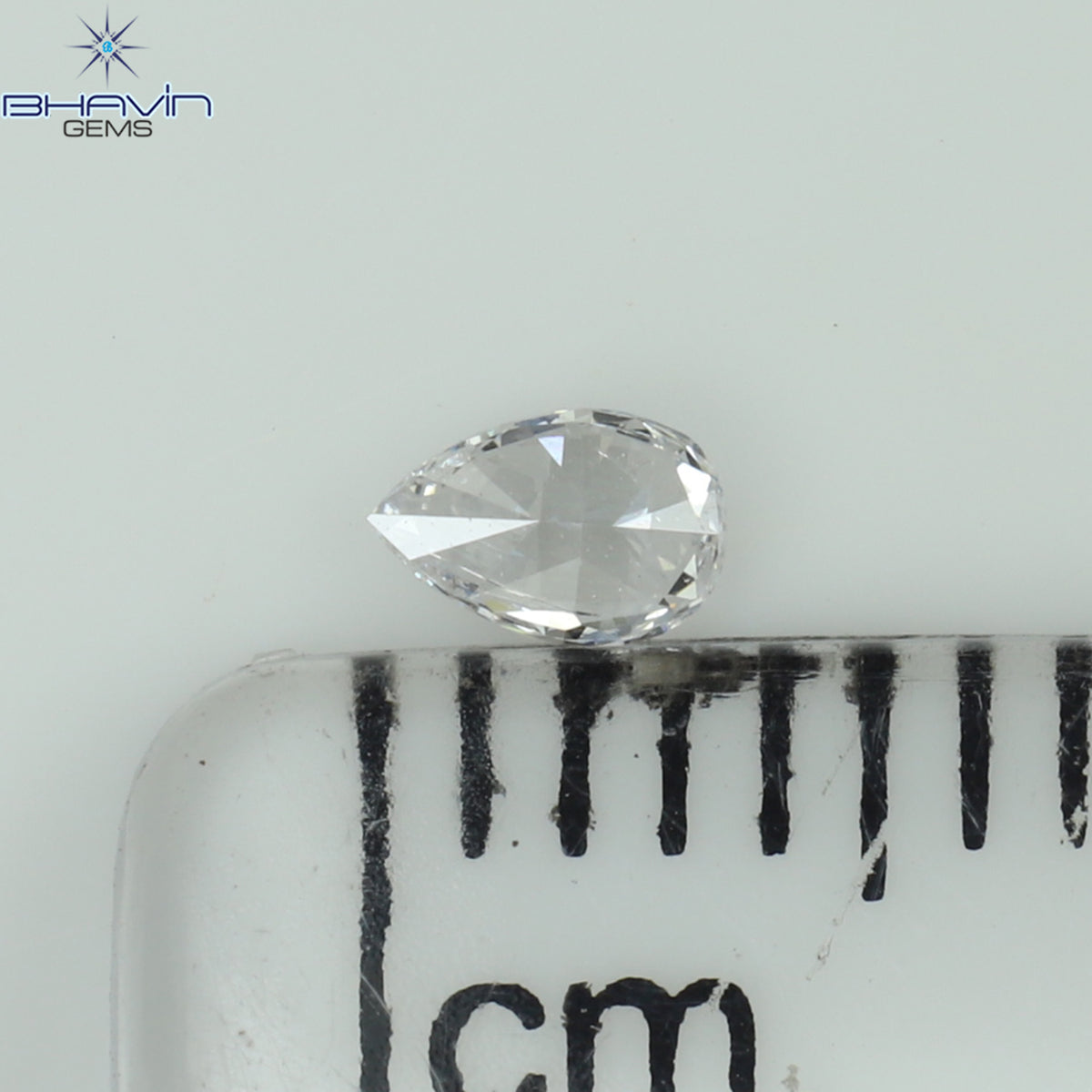 0.09 CT Natural Pear Diamond Pink Color Clarity SI1 (3.70 MM)