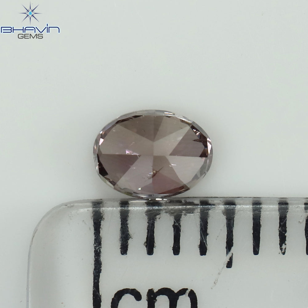 0.29 CT Oval Shape Natural Diamond Pink Color SI2 Clarity (4.52 MM)
