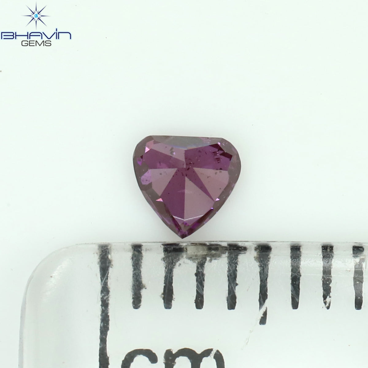 0.30 CT ハート シェイプ ピンク カラー ナチュラル ルース ダイヤモンド I1 クラリティ (4.23 MM)