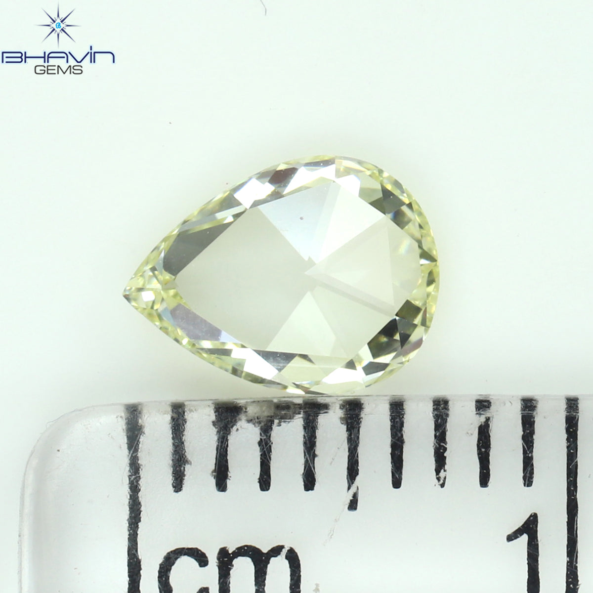 0.71 CT Natural Pear Diamond Fancy Yellow Color Clarity VVS1 (7.25 MM)