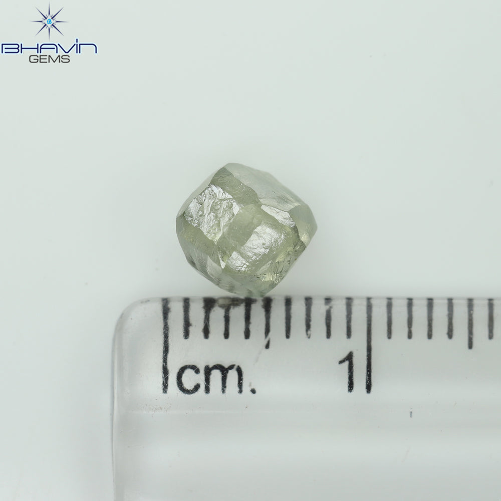 2.01 CT Rough Shape Natural Diamond Green Color VS2 Clarity (6.70 MM)