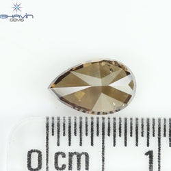 1.01 CT Pear Diamond Natural Brown Color SI2 Clarity (7.92 MM)
