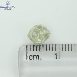2.12 CT Rough Shape Natural Diamond Yellow Color VS2 Clarity (6.35 MM)