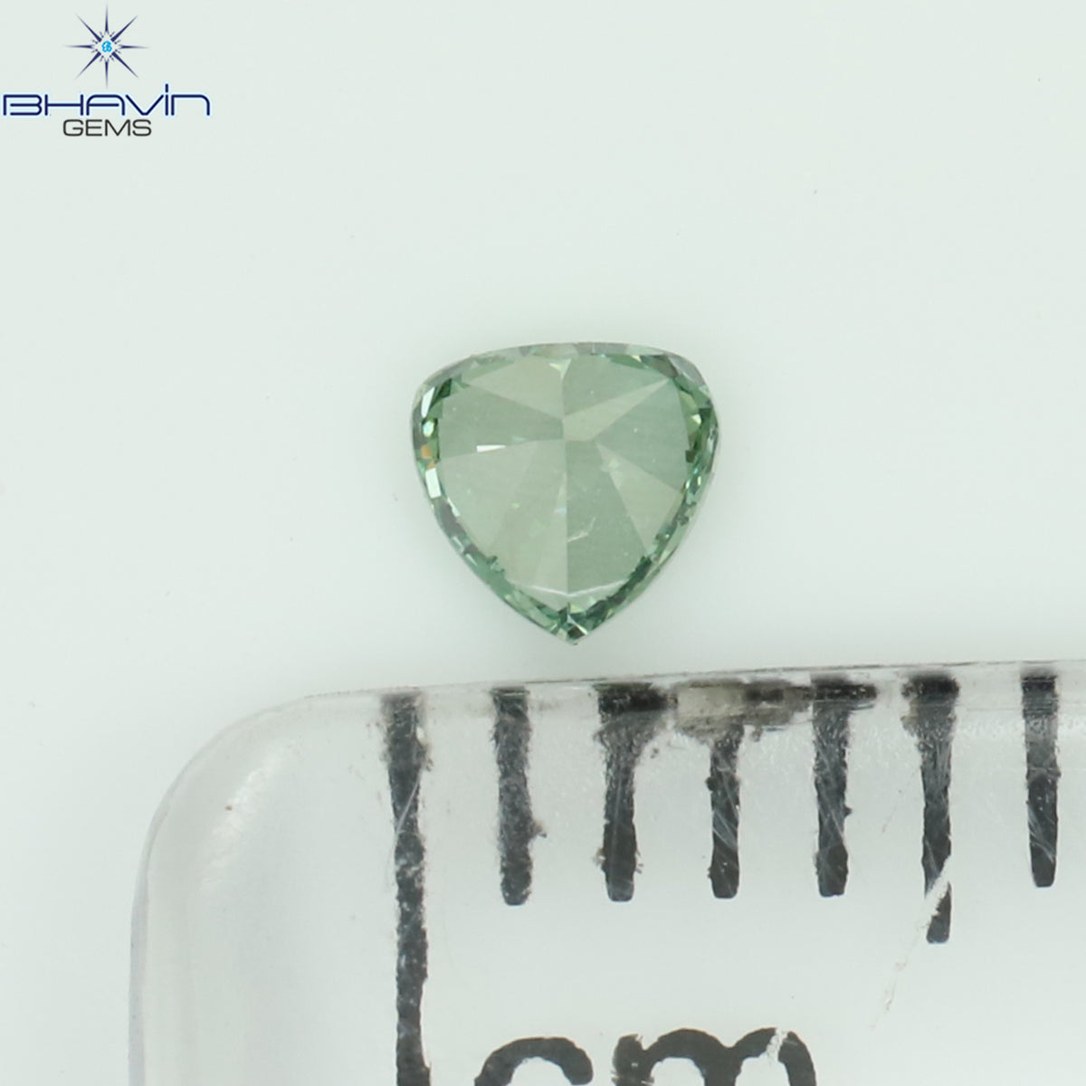 0.09 CT Natural Heart Diamond Enhanced Vivid Green Color Clarity VS1 (3.66 MM)