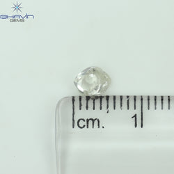 0.52 CT Rough Shape Natural Diamond White Color VS1 Clarity (5.54 MM)