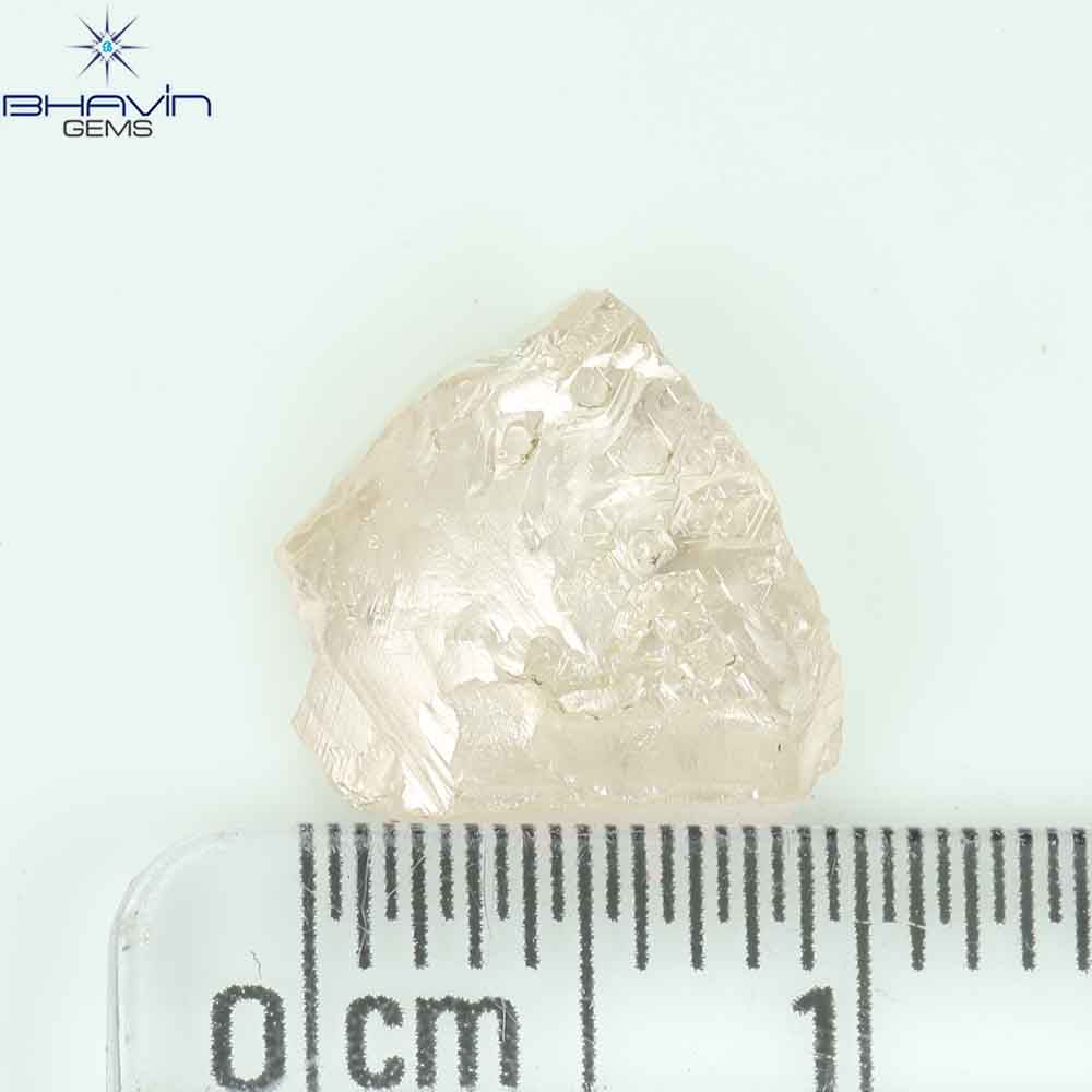 2.73 CT Rough Shape Natural Diamond Brown Color SI Clarity (10.23 MM)