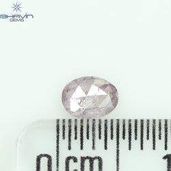 0.25 CT Oval Diamond Natural Pink Color I3 Clarity (4.69 MM)