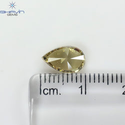 GIA Certified 1.71 CT Pear Diamond Brown Yellow Color Natural Diamond (9.82 MM)