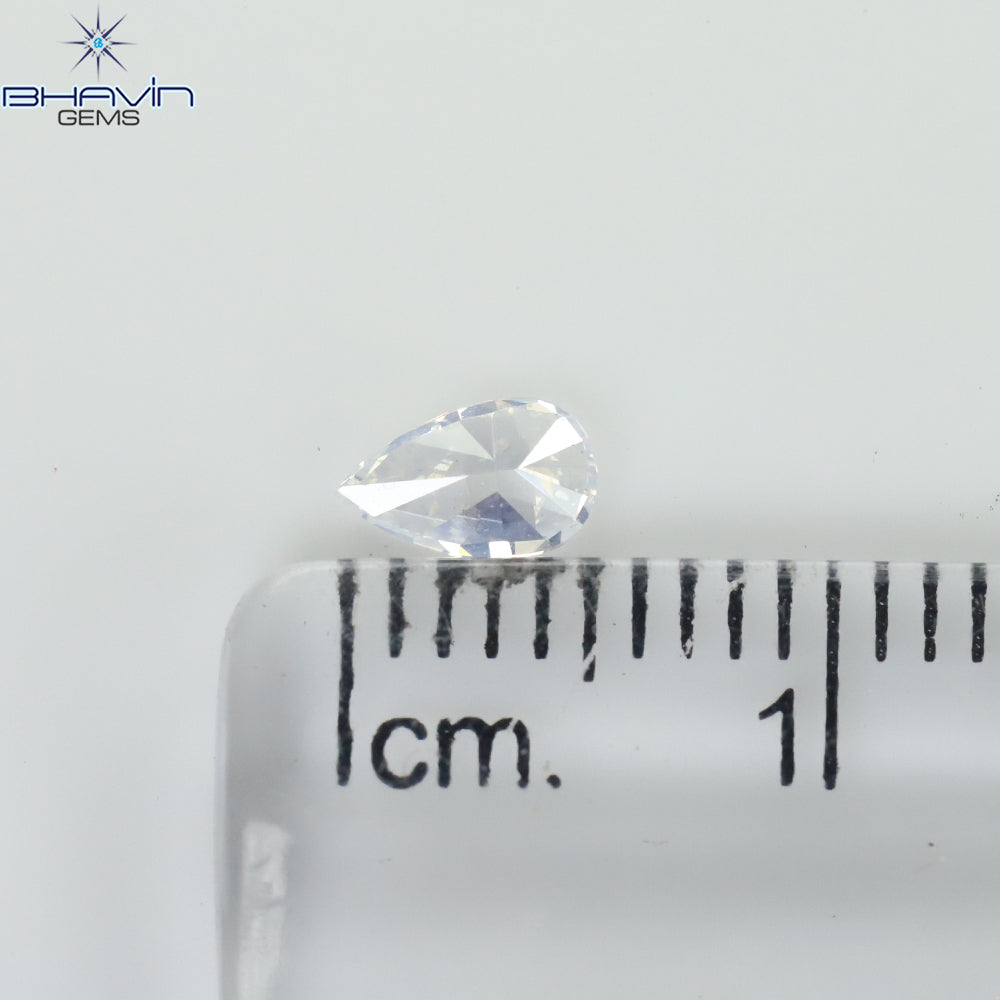 0.29 CT Pear Shape Natural Diamond White Color VS2 Clarity (5.10 MM)