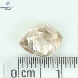3.75 CT Rough Shape Natural Diamond Brown Color SI Clarity (10.23 MM)