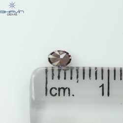 0.15 CT Oval Shape Natural Diamond Pink Color VS2 Clarity (3.86 MM)