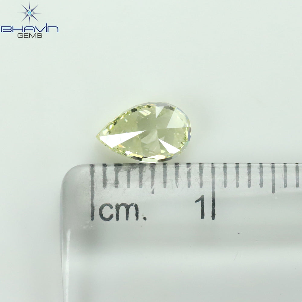 GIA Certified 1.00 CT Pear Diamond Yellow Color Natural Loose Diamond (7.95 MM)