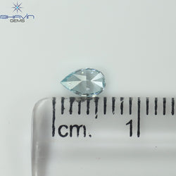 0.23 CT ペアシェイプ ナチュラル ダイヤモンド グリーン カラー I2 クラリティ (6.27 MM)
