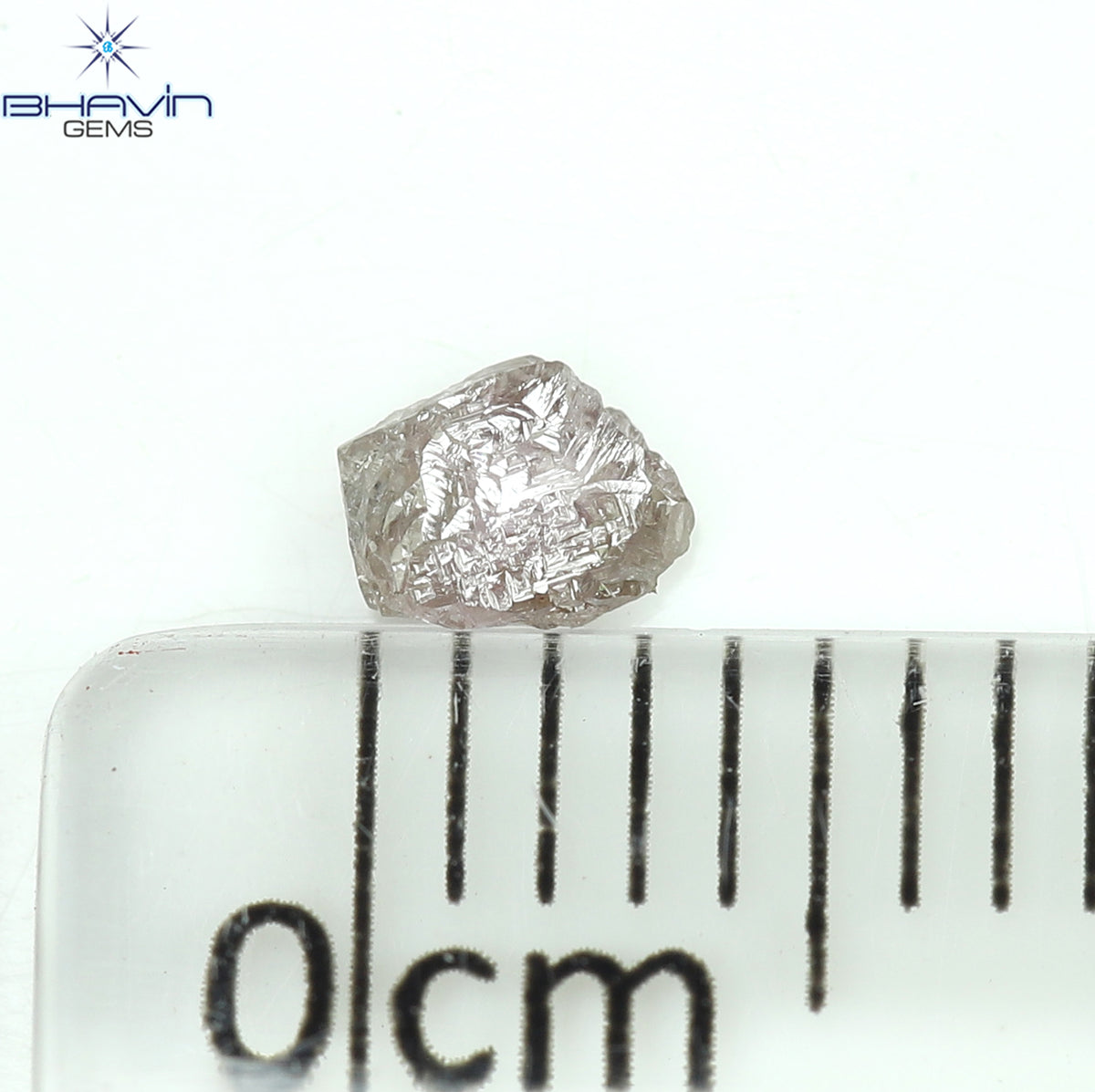 0.16 CT Natural Rough Diamond Pink Color Clarity SI (4.05 MM)