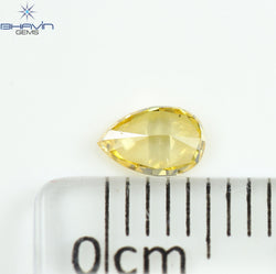 0.30 CT Natural Pear Diamond Orange Color Clarity VS2 (5.38 MM)