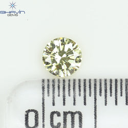 0.19 CT Natural Round Diamond Intense Yellow Color Clarity VS1 (3.83 MM)