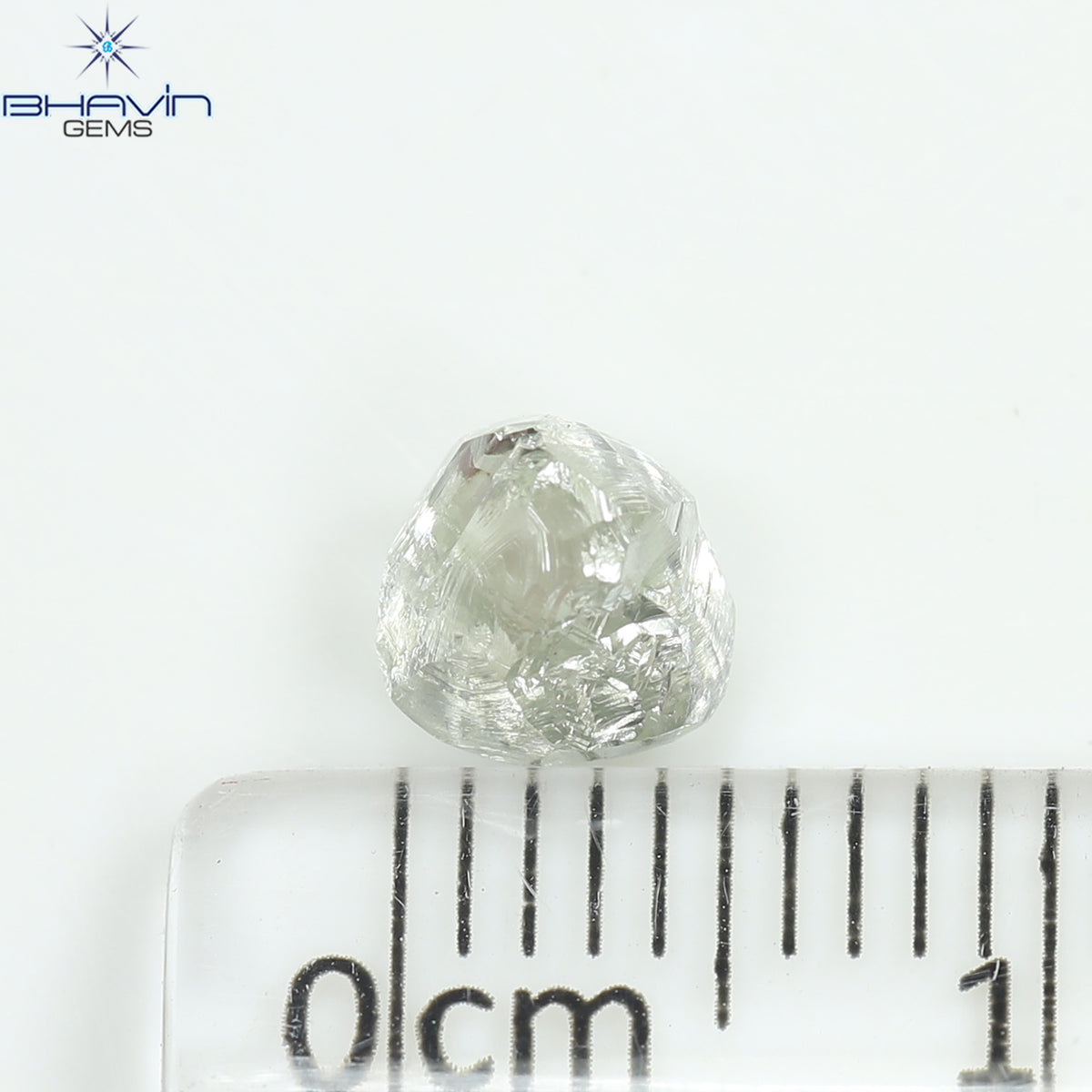 1.13 CT Natural Rough Diamond Green Color Clarity VS (5.60 MM)