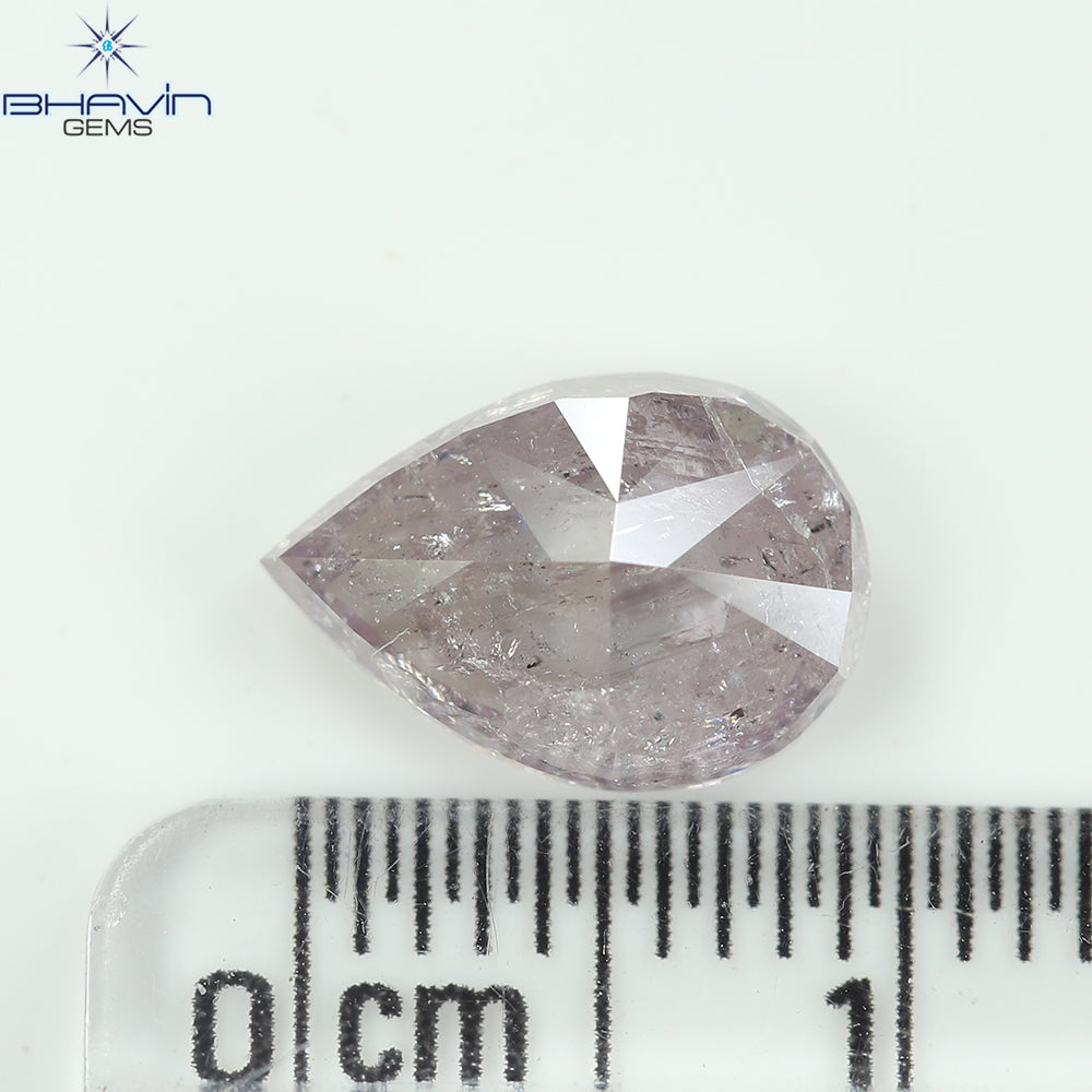 GIA Certified 2.35 CT Pear Diamond Natural Brownish Purplish Pink Color (10.14 MM)
