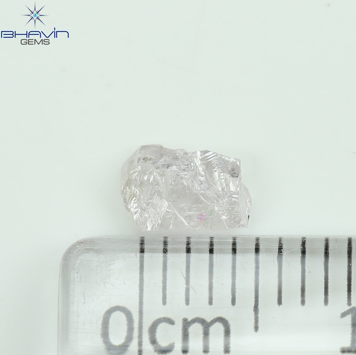 0.39 CT Natural Rough Diamond Pink Color Clarity SI (6.21 MM)