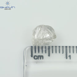 0.90 CT ラフ シェイプ ナチュラル ダイヤモンド ホワイト カラー VS1 クラリティ (5.95 MM)