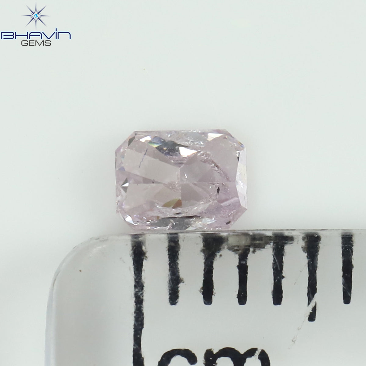 0.08 CT ラディアント シェイプ ナチュラル ダイヤモンド ピンク色 SI2 クラリティ (2.38 MM)