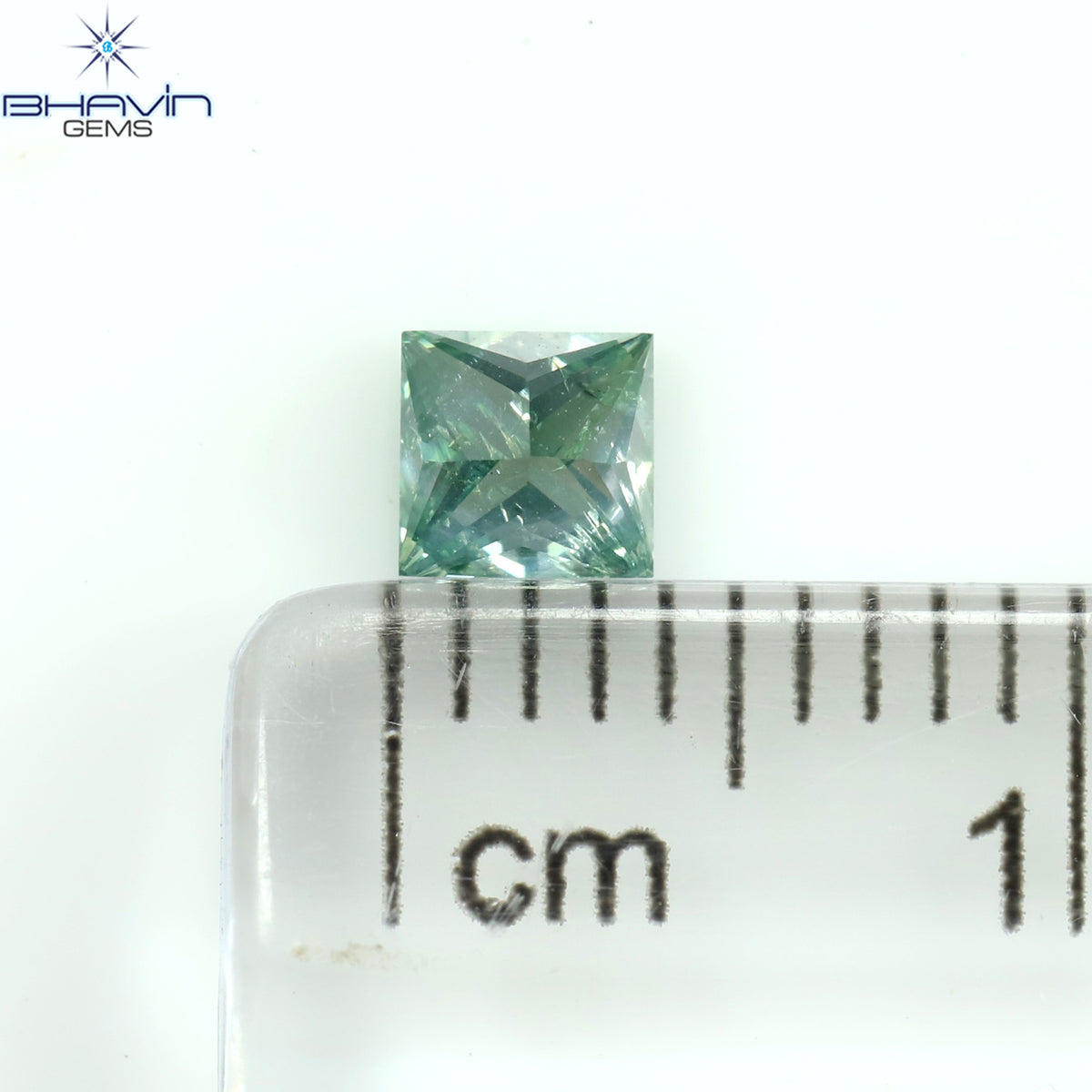 0.13 CT プリンセス シェイプ ナチュラル ダイヤモンド イエロー カラー SI1 クラリティ (2.71 MM )