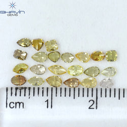2.07 CT/22 Pcs Mix Shape Natural Diamond Mix Color SI1 Clarity (3.85 MM)