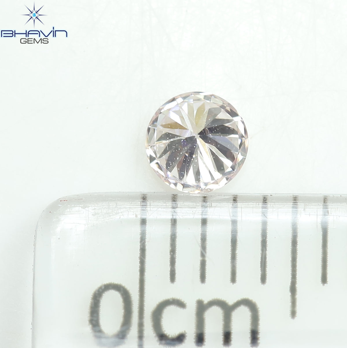 0.49 CT ラフシェイプ ナチュラル ダイヤモンド ピンク色 I3 クラリティ (4.90 MM)
