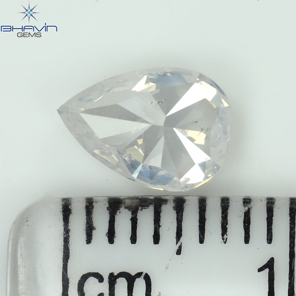 1.00 CT ペアシェイプ ナチュラル ダイヤモンド グレー グリーン カラー SI2 クラリティ (7.07 MM)